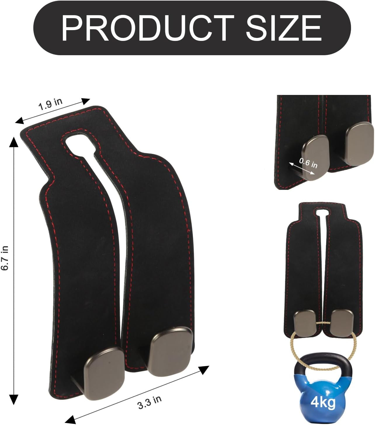 Premium Suede Multifunctional Headrest Hooks for Car - Set of 2 Universal Seat Back Storage Holders