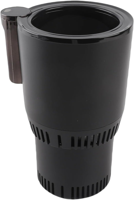 2-in-1 Car Cup Warmer and Cooler - Smart Auto Mug Holder for Heating and Cooling Drinks (Black)