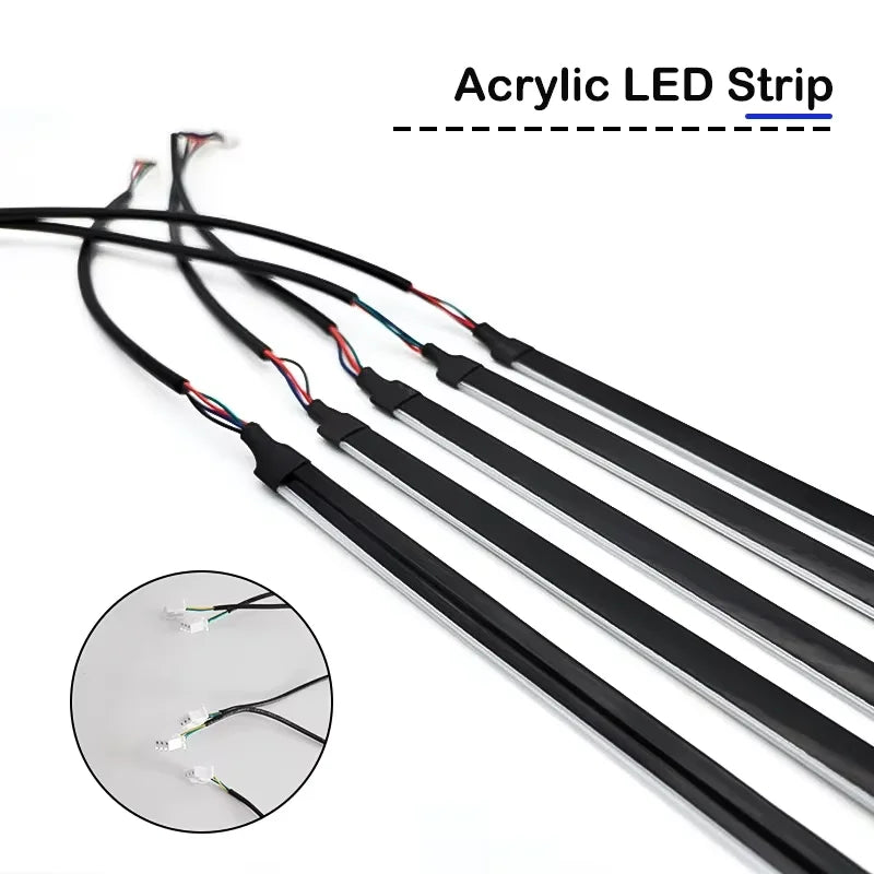Acrylic Light Bar Auto Accessories 35/75/110Cm Car Full Color RGB LED Ambient Rainbow Light Strip Replacement Car Ambient Light Premium Car Ambient LED Interior Lighting Kit – RGB