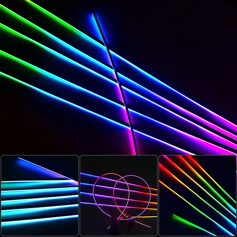 Acrylic Light Bar Auto Accessories 35/75/110Cm Car Full Color RGB LED Ambient Rainbow Light Strip Replacement Car Ambient Light Premium Car Ambient LED Interior Lighting Kit – RGB