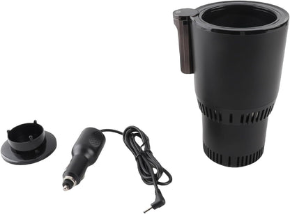2-in-1 Car Cup Warmer and Cooler - Smart Auto Mug Holder for Heating and Cooling Drinks (Black)